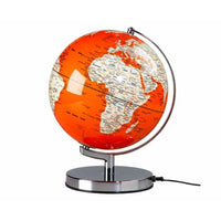 Orange Globe with Pewter Base