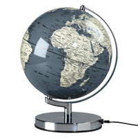 Concrete Grey Globe with Pewter Base